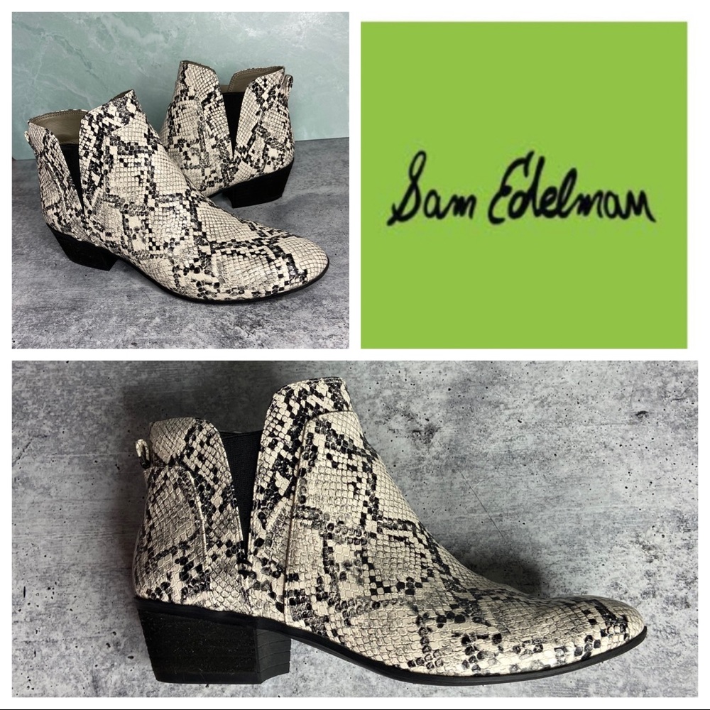 Circus Sam Edelman Pipper Snake Pattern Ankle Boo… - image 1